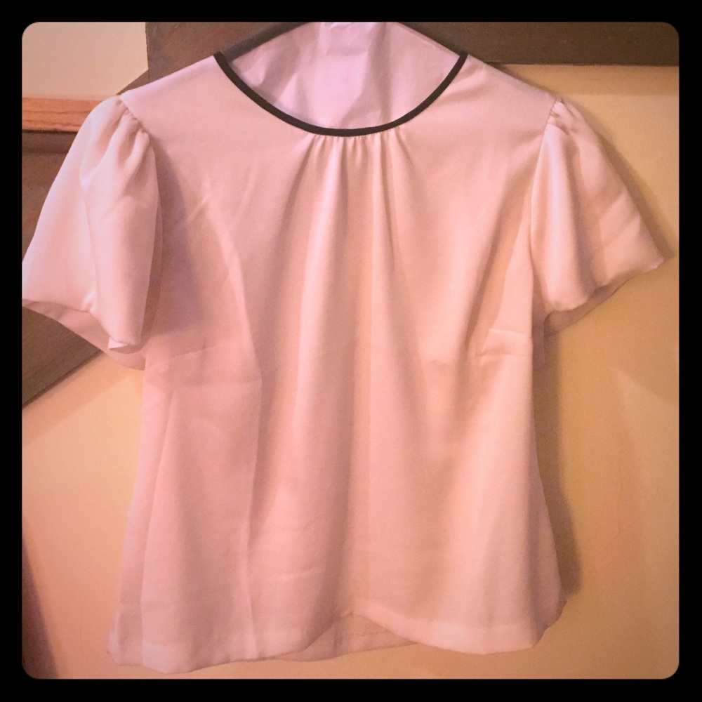 J. Crew creamy satin blouse